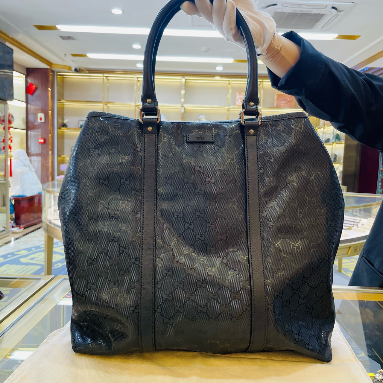 95新 GUCCI/古驰  古驰/Gucci  大号手提托特包 