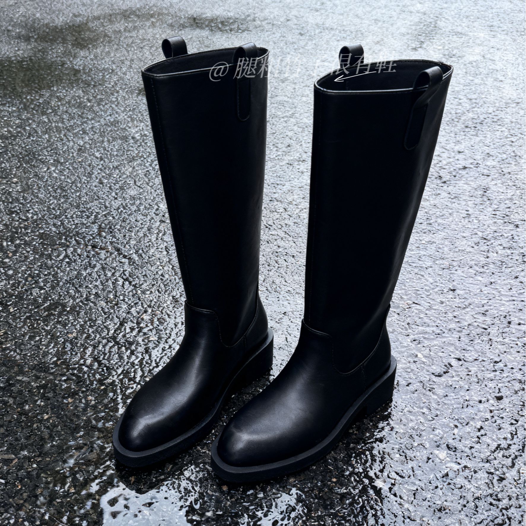 4cm大筒围赵露思同款真皮2025秋冬时尚爆款胖mm可穿