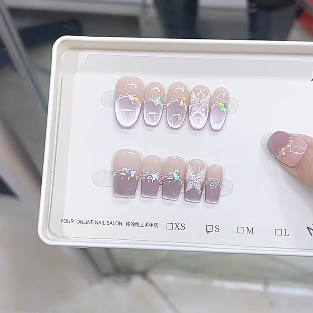 3000 NAIL “仙游梦境”设计师高定原创纯手工高级感猫眼显白穿戴甲