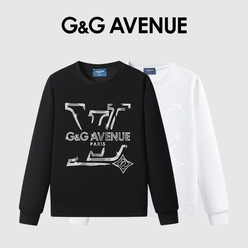 法国G&G AVENUE轻奢潮牌秋季休闲圆领卫衣男女同款-GW2523029