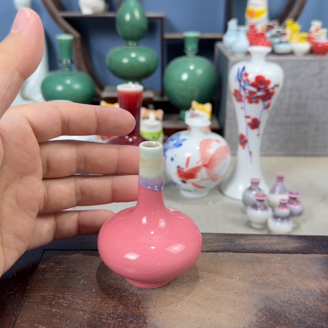 陶瓷手工小花器摆件