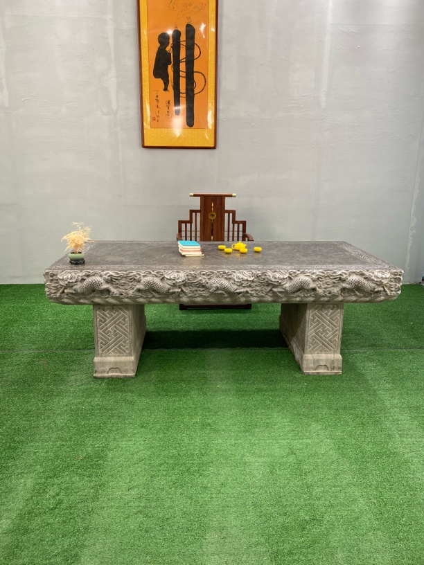 青石石桌   上下分体