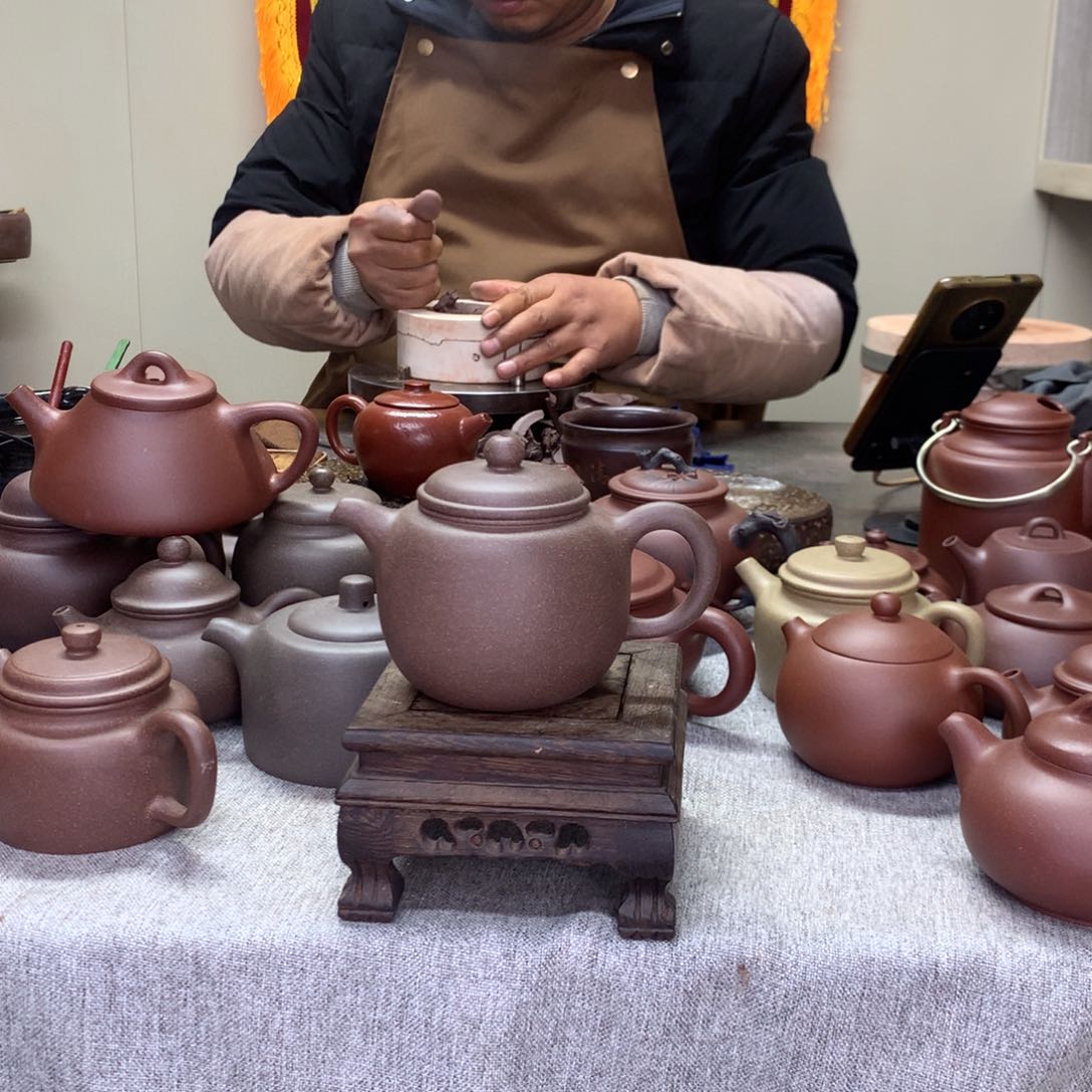 紫泥茶壶黑墩头紫泥鲍尊260C半手工制作