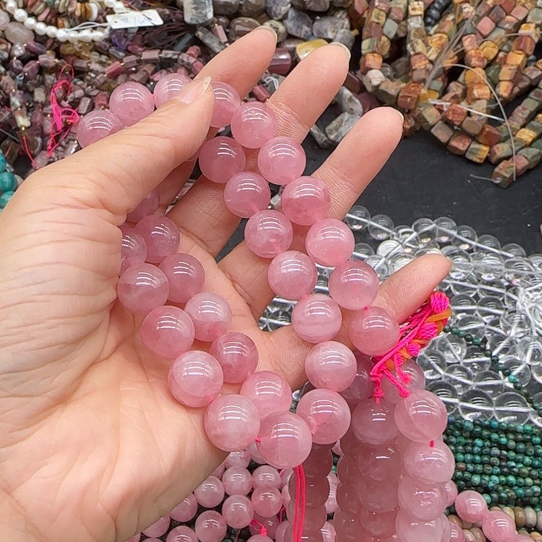 宸***舍玛瑙/玉髓合金珠宝半成品马粉12mm拍三76发一条