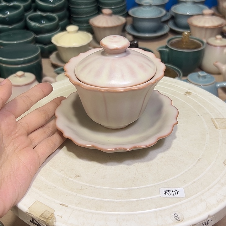 龙泉云间青瓷小米茶器