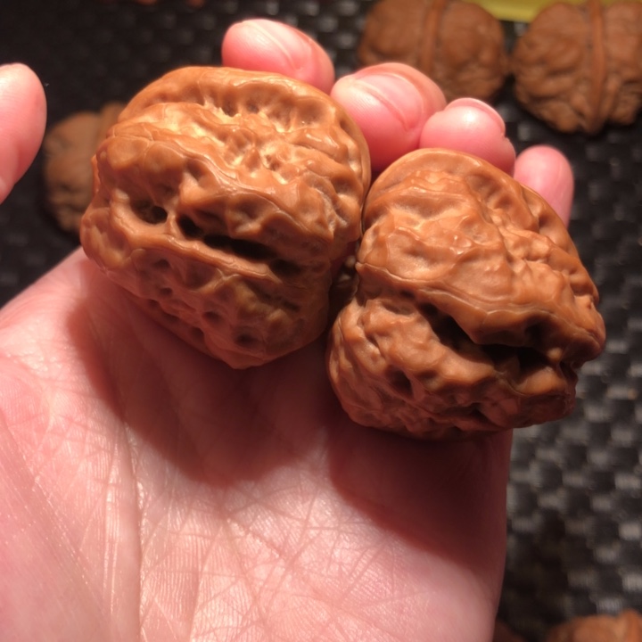 文玩核桃把件四深开蛙王