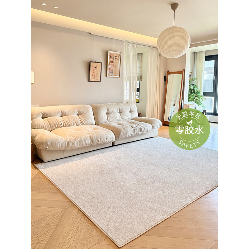 现代简约素色无胶防水抗污客厅地毯耐脏轻奢高级本宅卧室2025新款