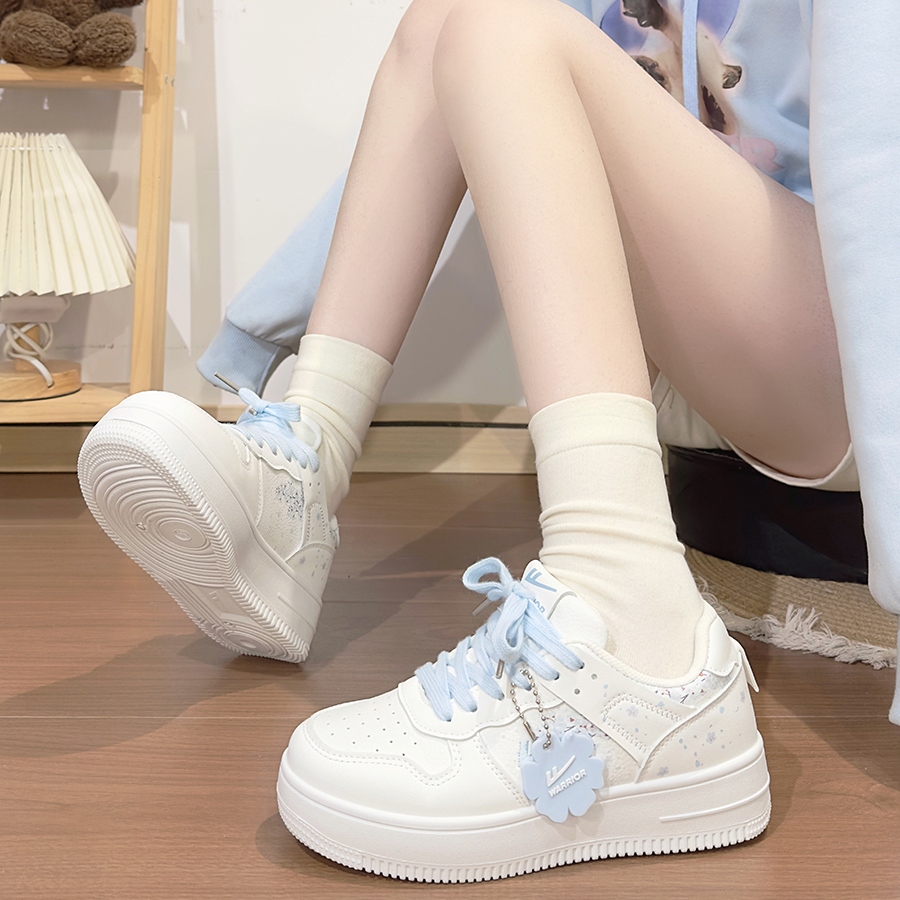 回力白蓝板鞋女款2026新款春秋厚底休闲鞋百搭学生时尚小白鞋女潮商品图