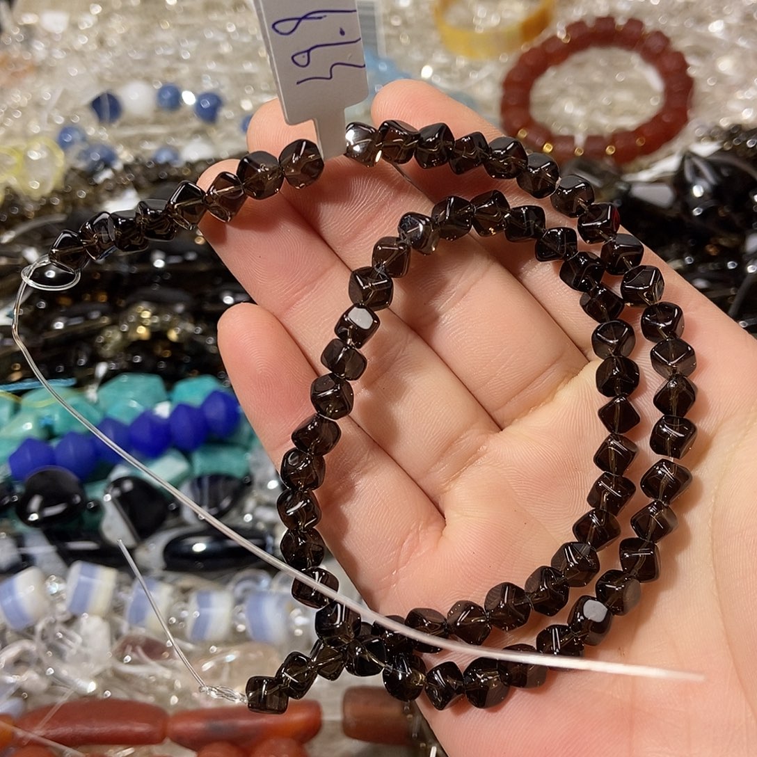 珠宝半成品银S925镶嵌紫晶净体茶晶对角