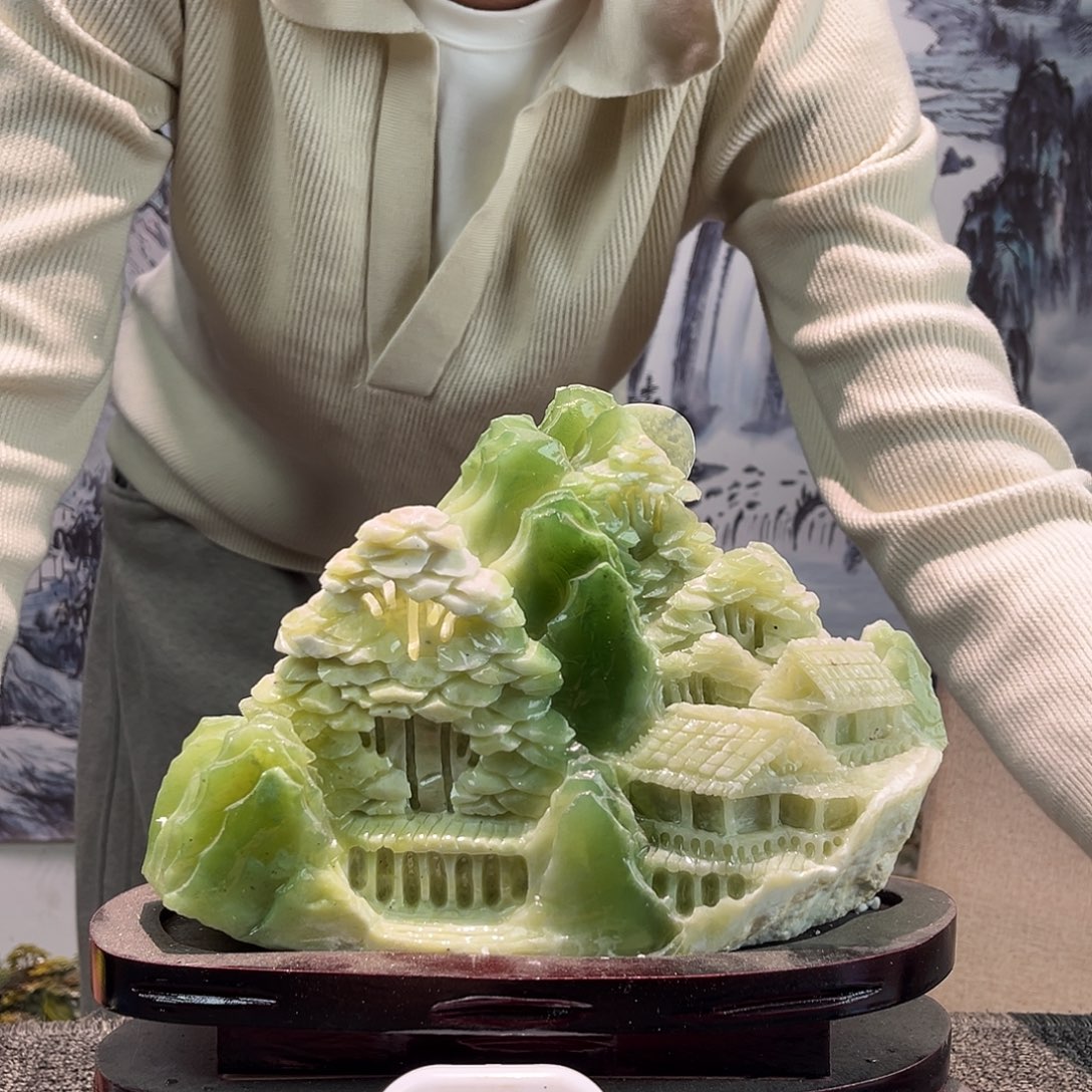 h***g玉玉摆件多色带底座