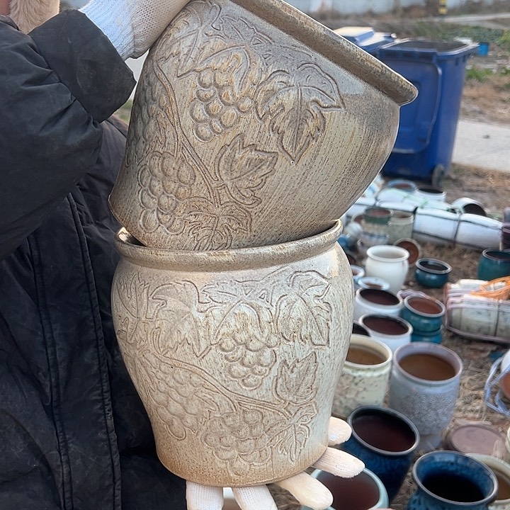 紫砂花盆高度23口20     