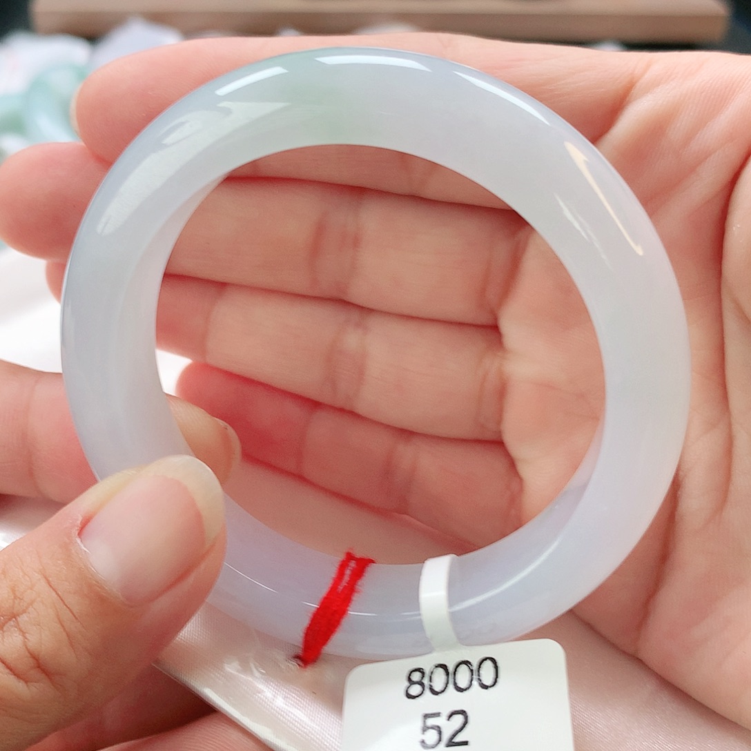 翡翠未镶嵌手镯52正