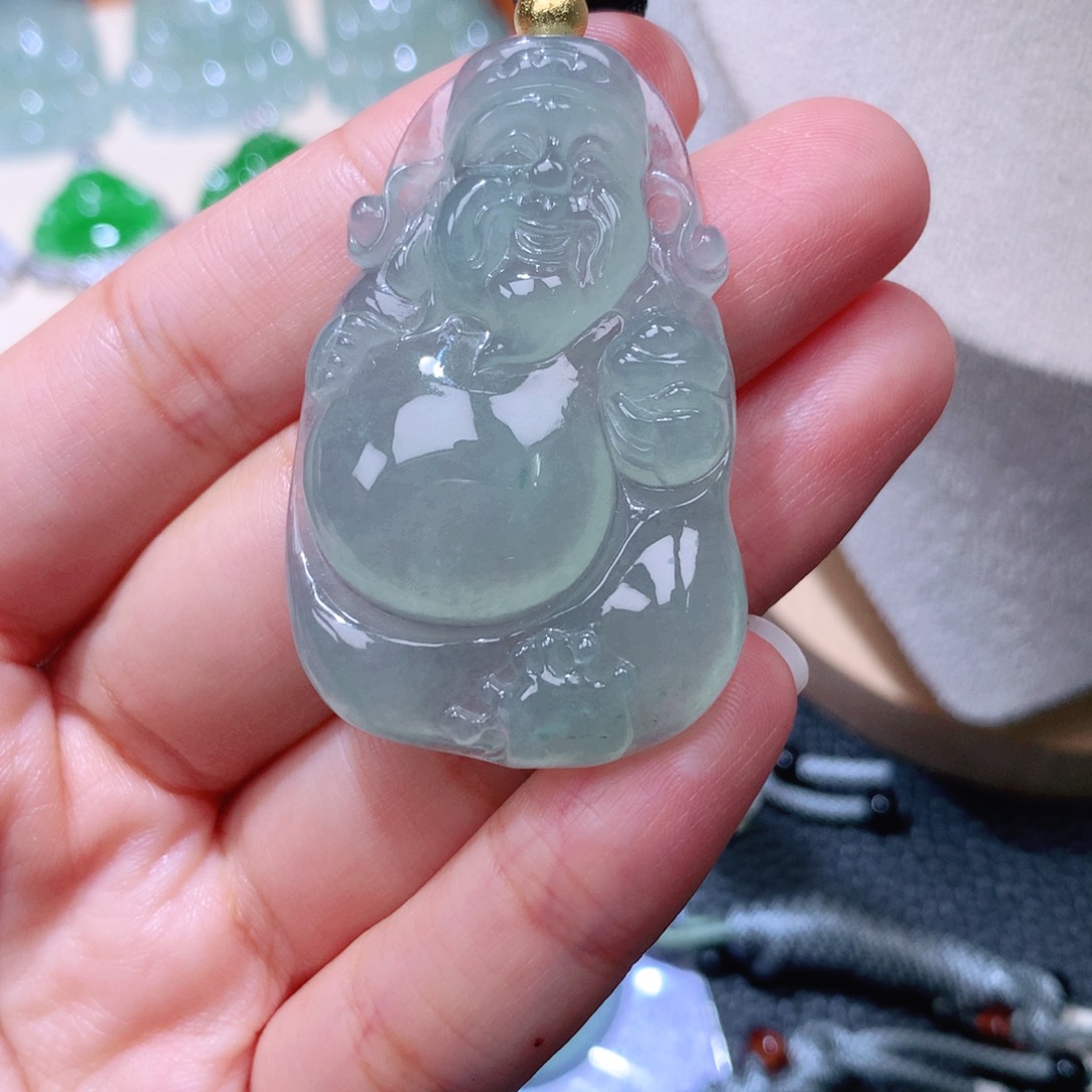 颈饰未镶嵌翡翠财神爷