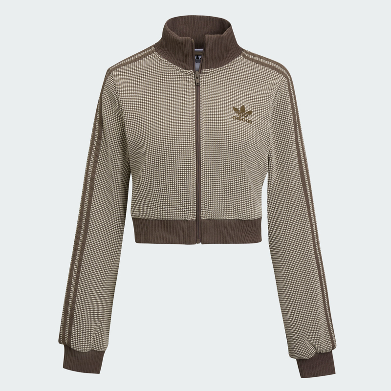 adidas/阿迪达斯三叶草女子华夫格短款立领运动夹克外套 KC2645