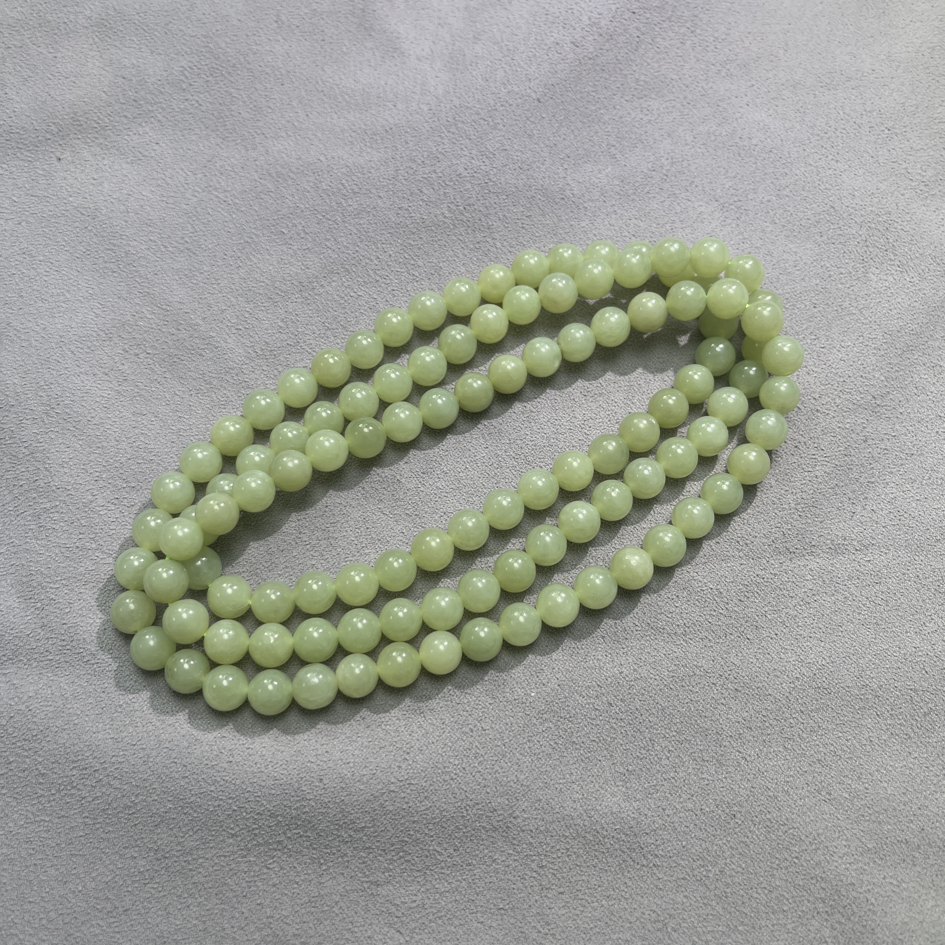 【巴基斯坦】Y0009-2和田玉黄口项链8mm108颗