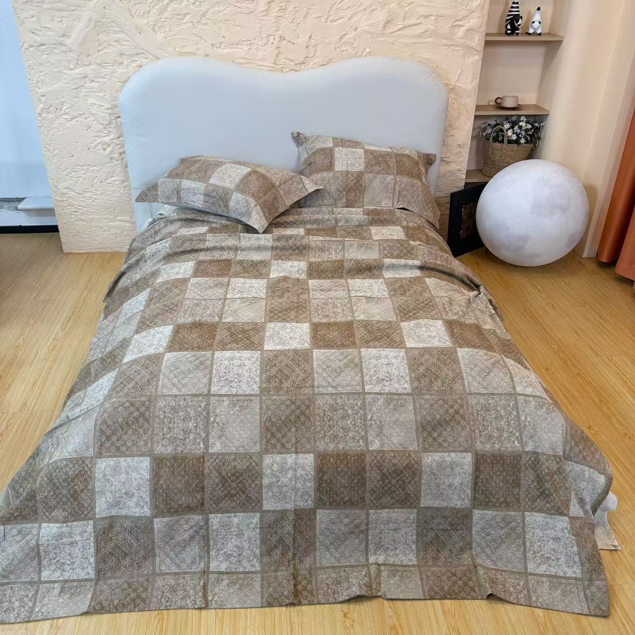 M【四件套-加大苏格兰情调】加大棉麻四件套家用柔软亲肤可机洗