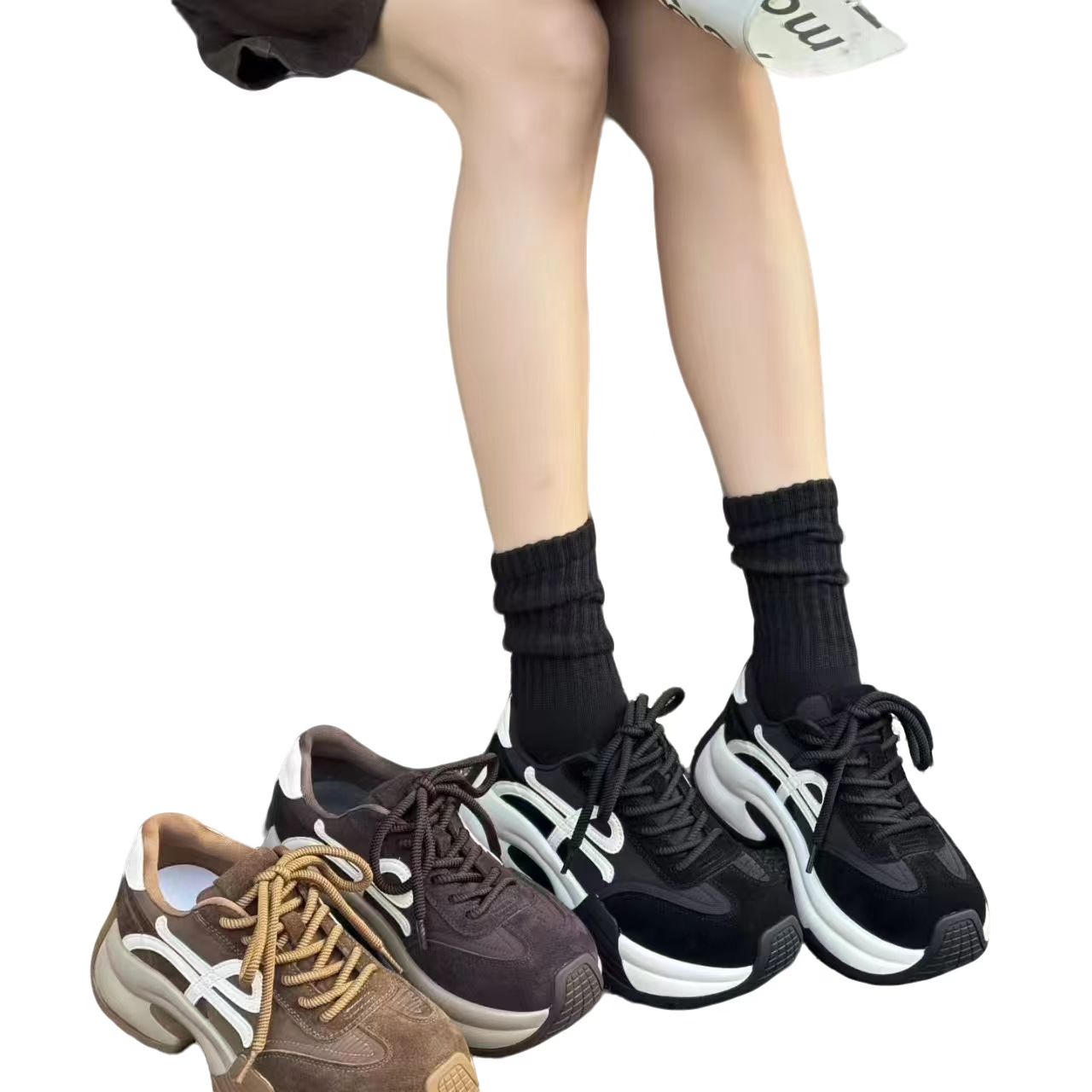 2025加绒老爹鞋461547001厚底显高秋冬潮人标配运动鞋女鞋百搭