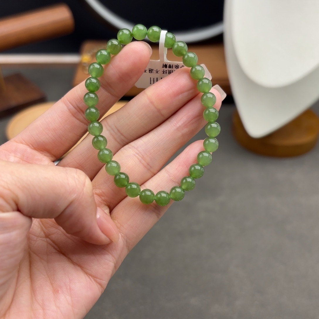 未镶嵌和田玉（碧玉）手链