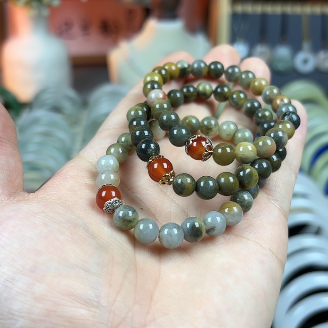 透闪石质玉手链未镶嵌