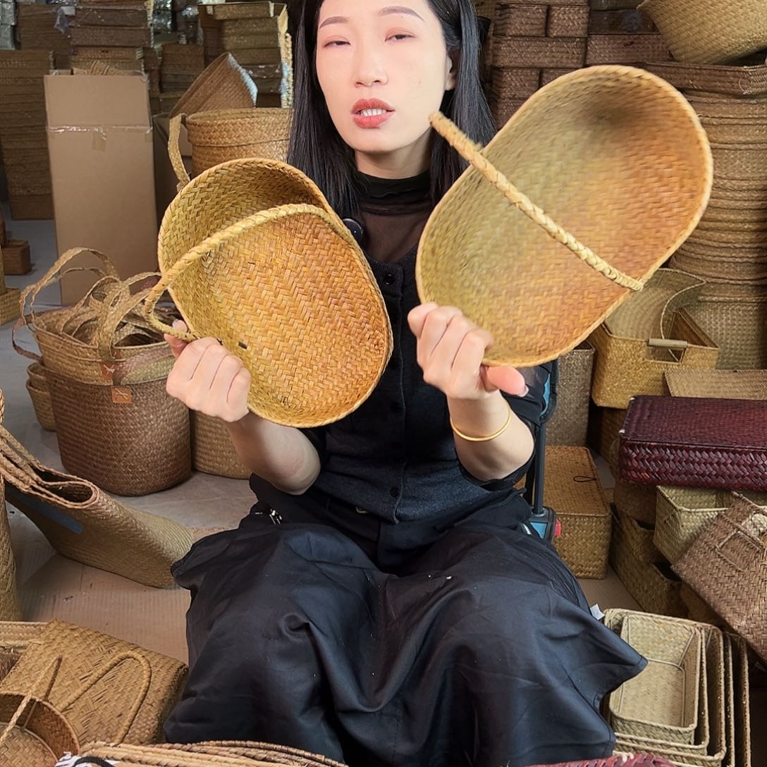 草编草编包/草编收纳盒微瑕疵