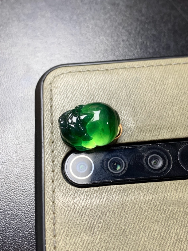 高品质老蓝水三脚金蟾缅甸天然翡翠A货现货