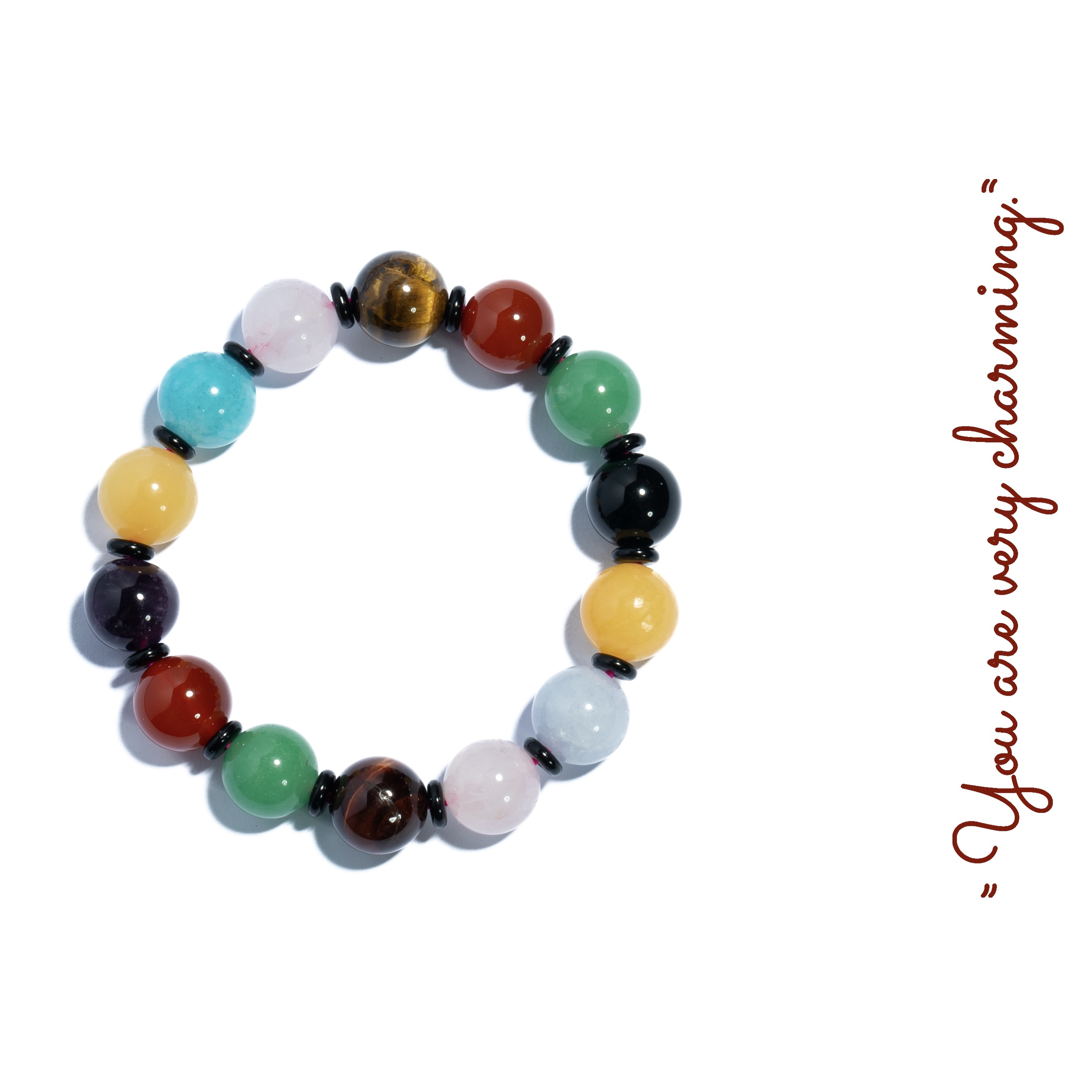 【通吃矿主】古大颗粒石英岩石天然玛瑙虎眼石紫水晶多宝手串YF08