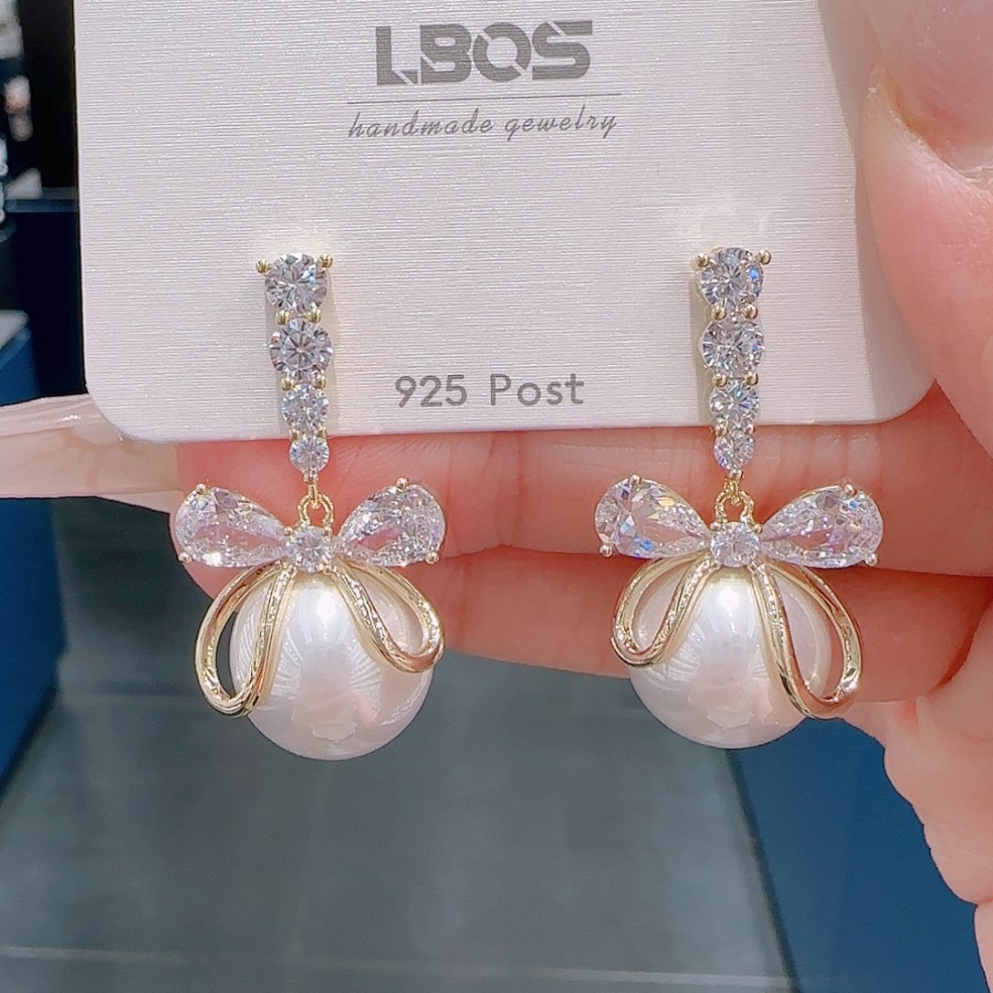 锆石铜合金925银耳环