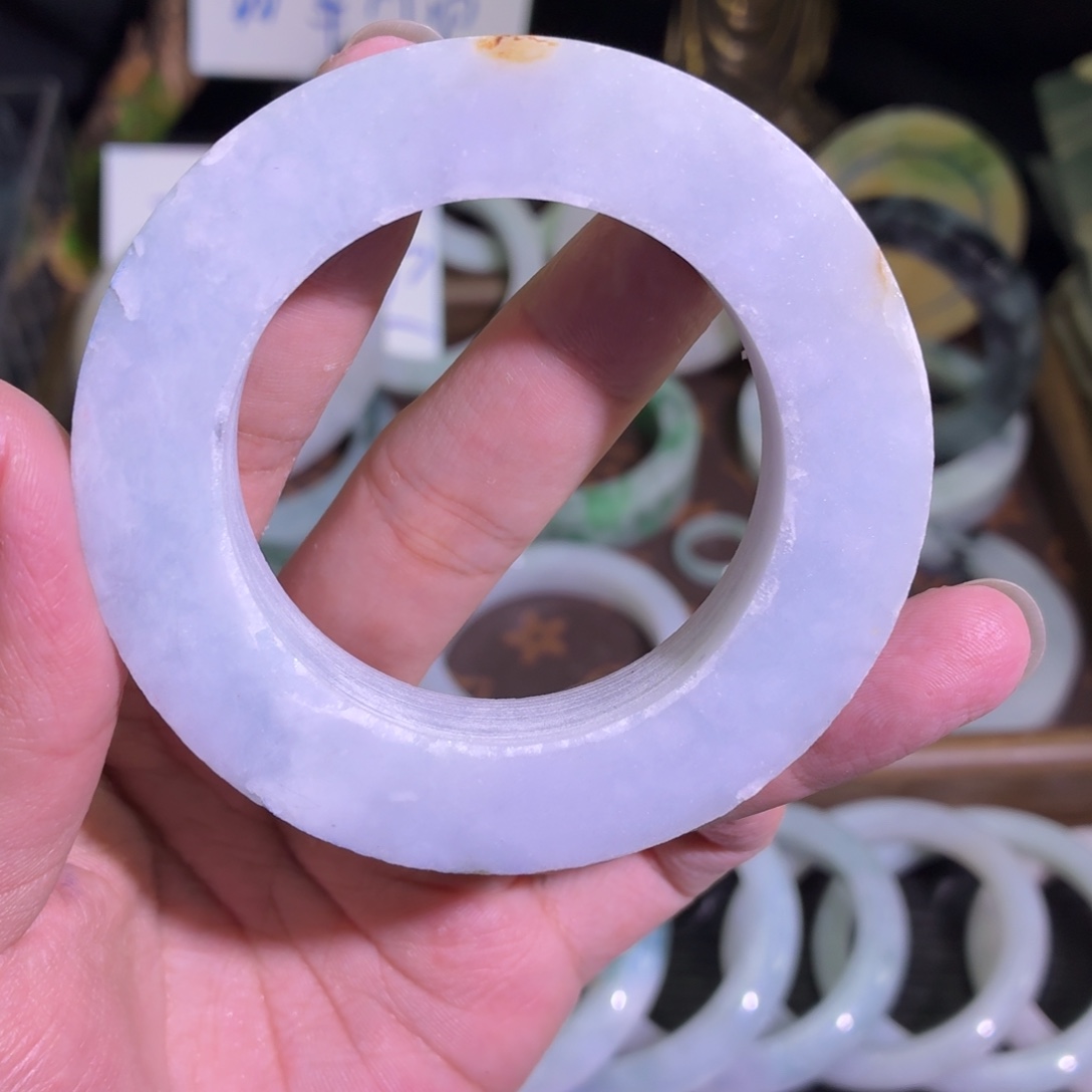 定制翡翠未镶嵌翡翠A货毛胚手镯定制