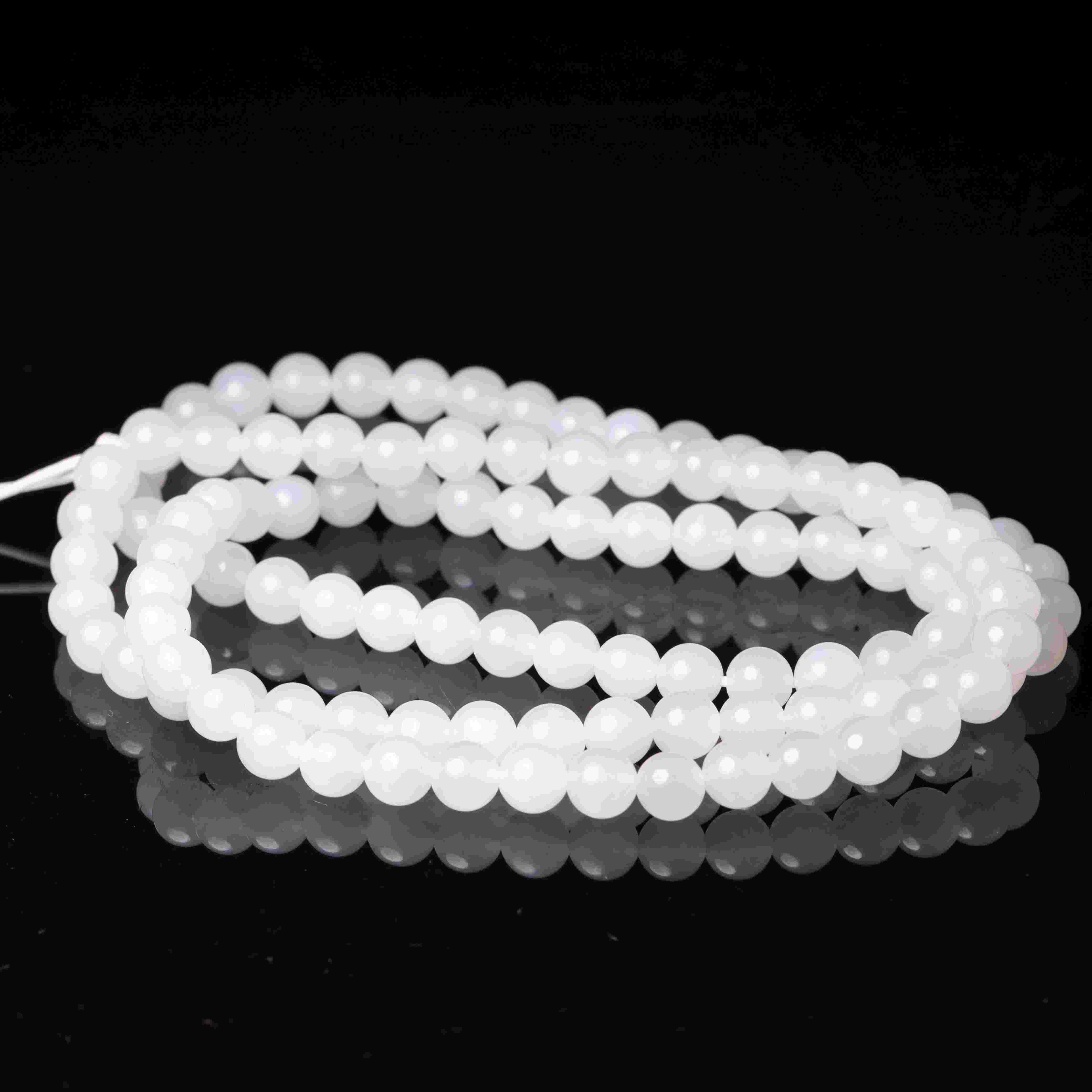 1453清代和田玉素珠项链1845