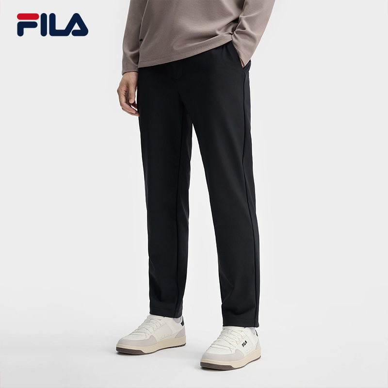 Fila/斐乐【针织商务】男裤25百搭弹力直筒可系腰带长裤F11M512601F