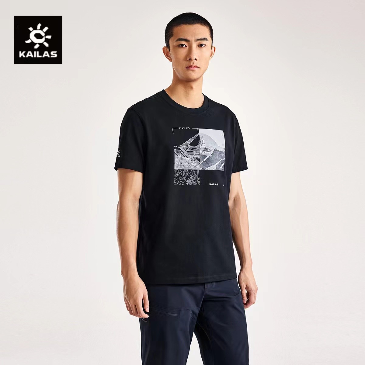 KAILAS凯乐石中性款冈仁波齐山棉T短袖徒步男女上衣 KG2537141