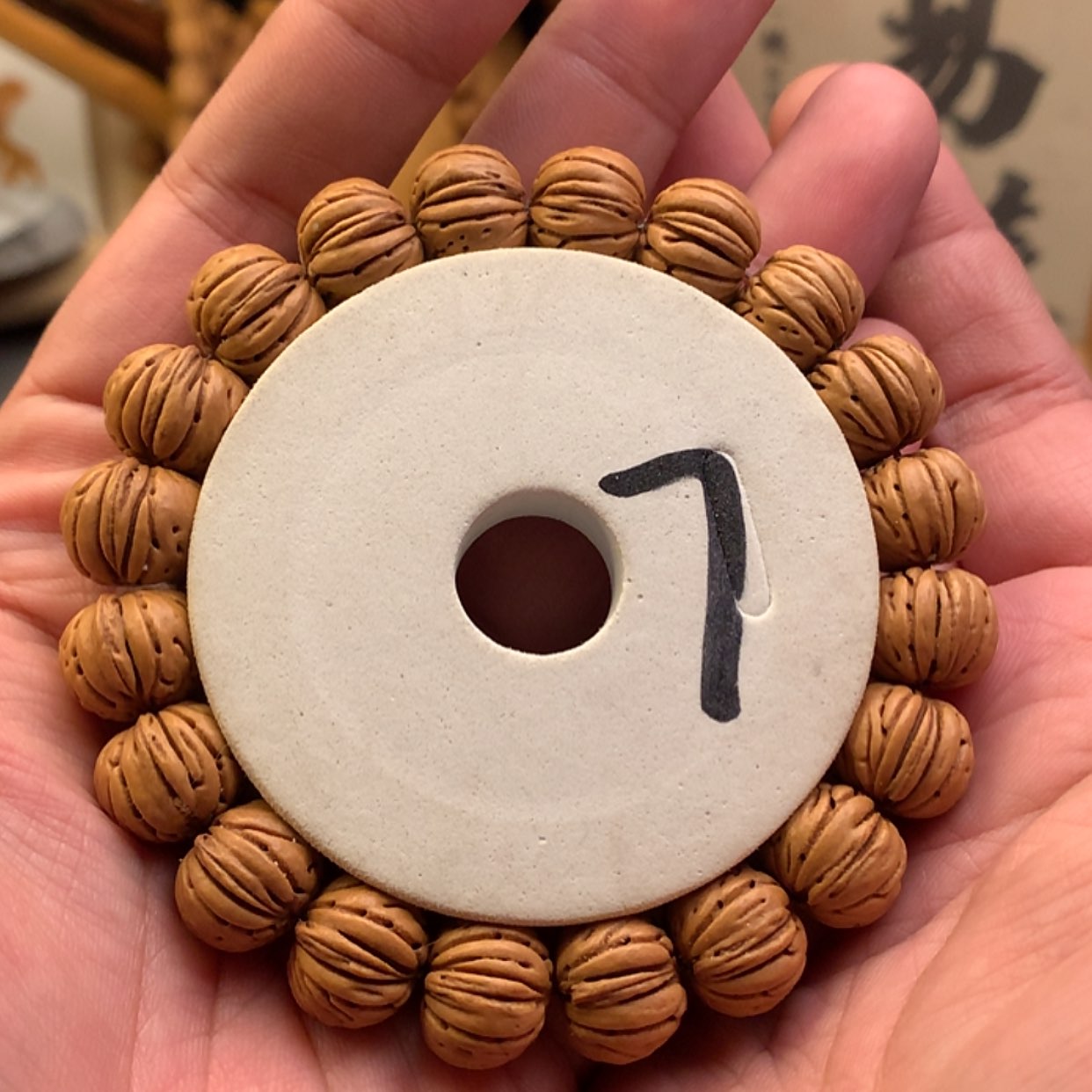 【闪购商品】桃核手串【树王纽扣】1.5桃核手串