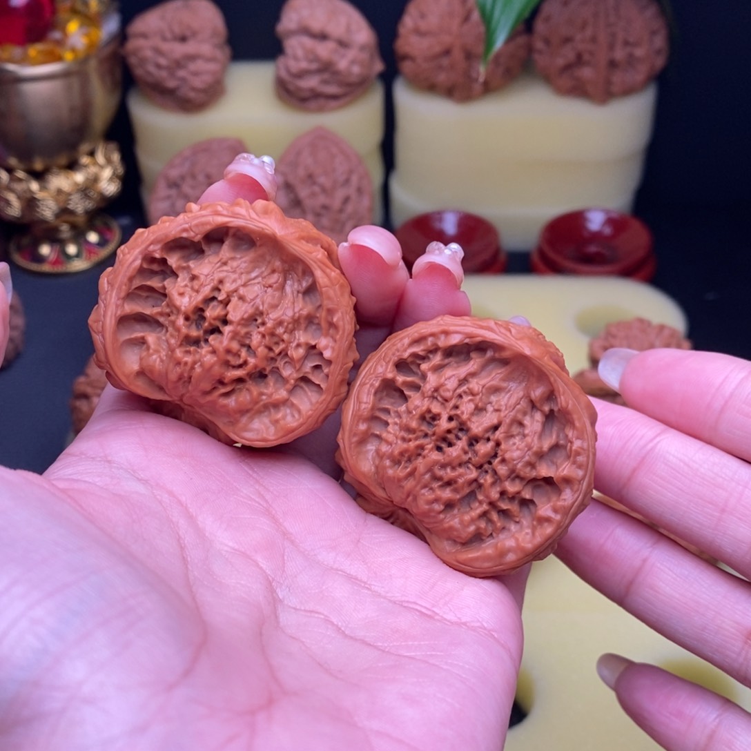 把件文玩核桃老*聚宝蛇头43尺精配