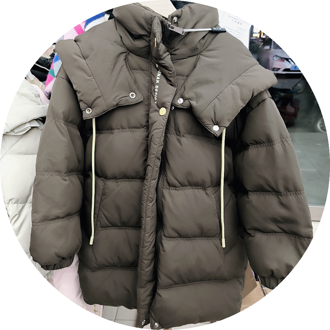 儿童中长款连帽白鸭绒加厚羽绒服外套