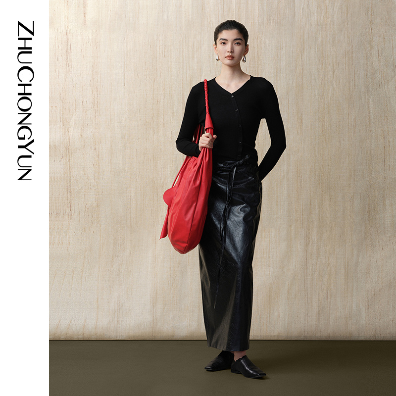 ZHUCHONGYUN新款时尚百搭针织开衫C1CX4872M