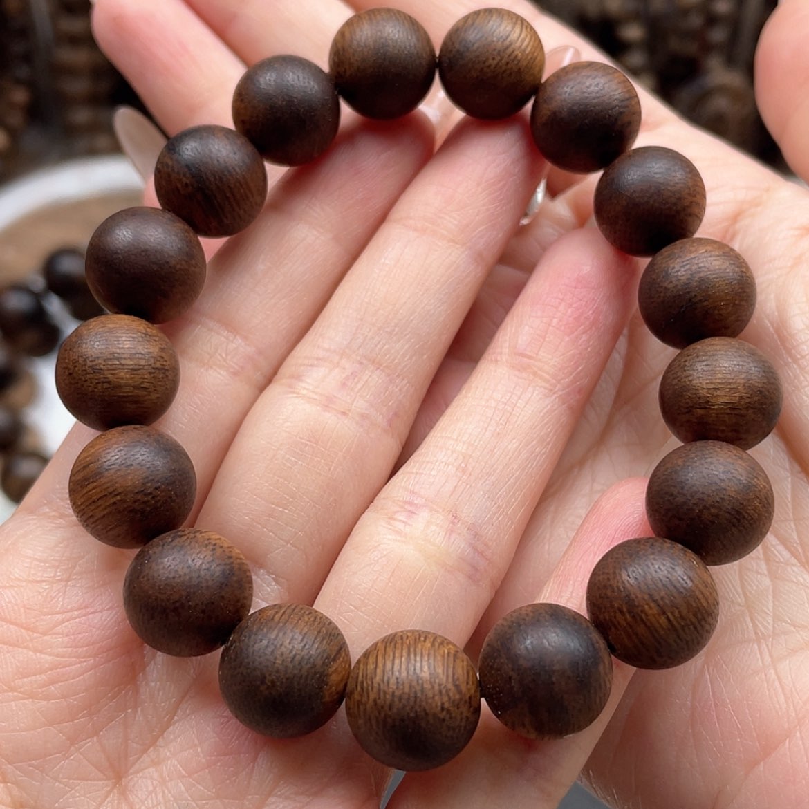 【闪购商品】沉香手串越南芽庄软油紫棋楠1.2沉