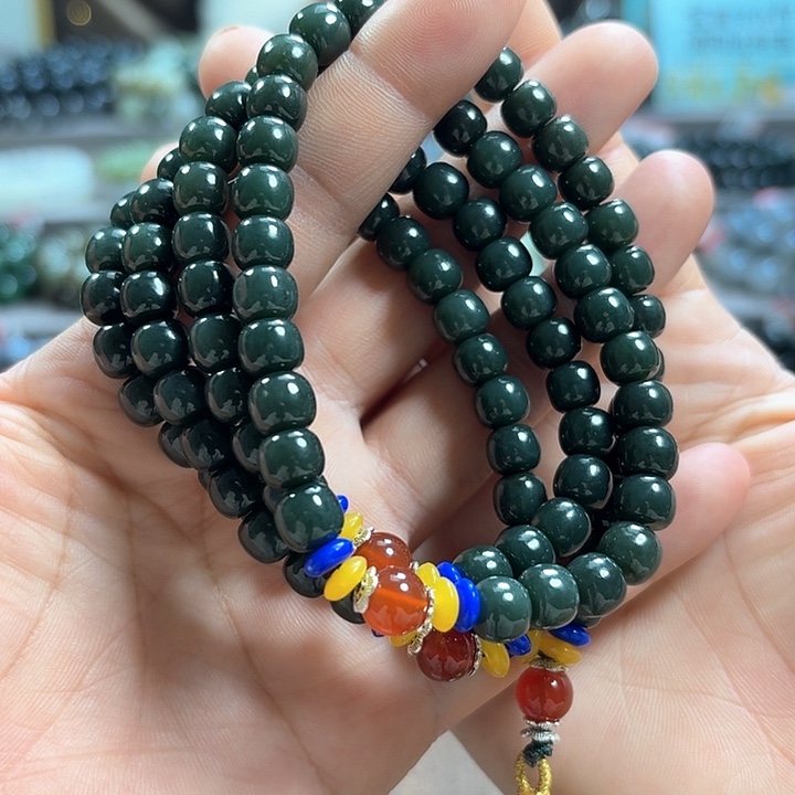 未镶嵌和田玉手链新疆沙枣青老型卡8