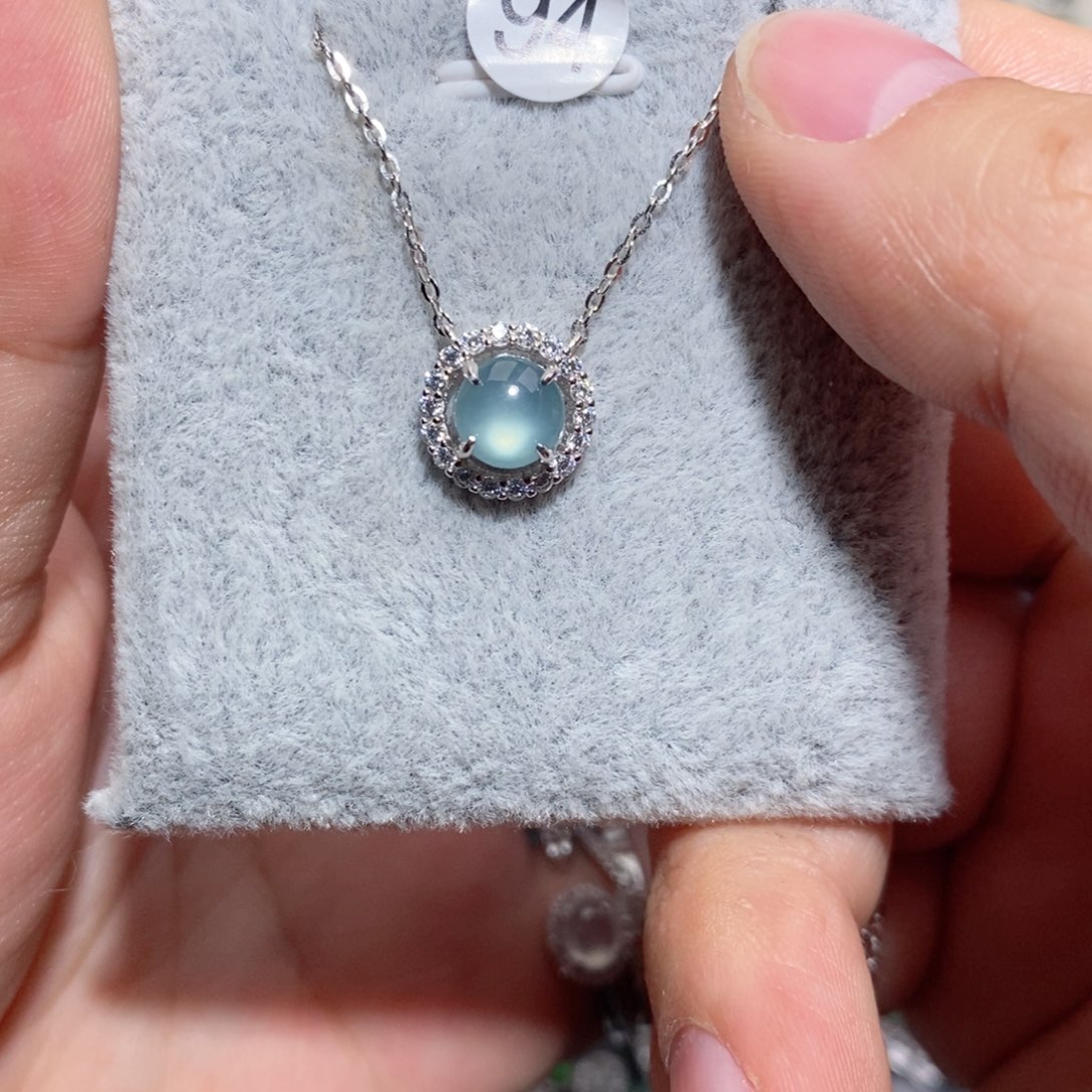 翡翠颈饰银S925镶嵌n m k m