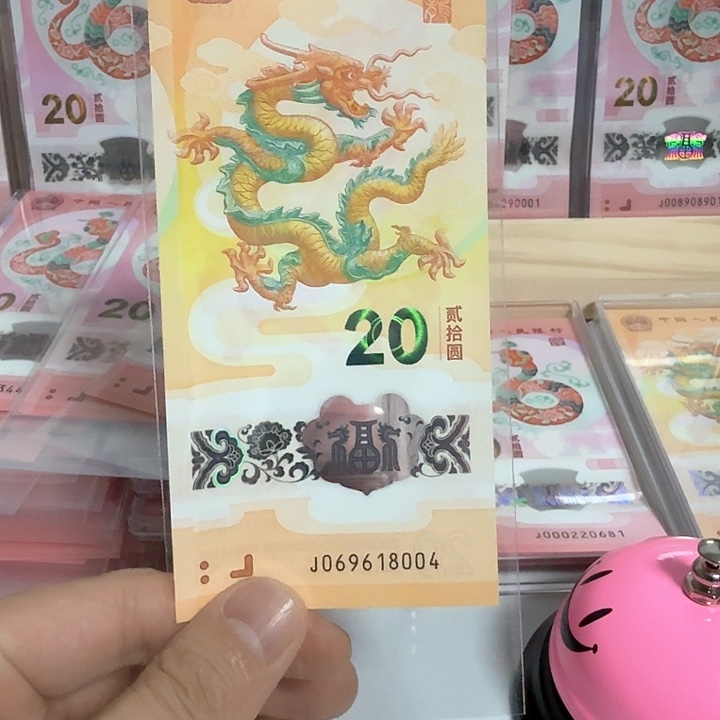 塑料小龙钞号码069618004