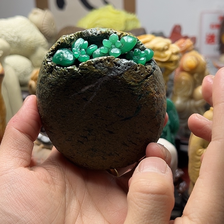 四川石雅安绿摆件