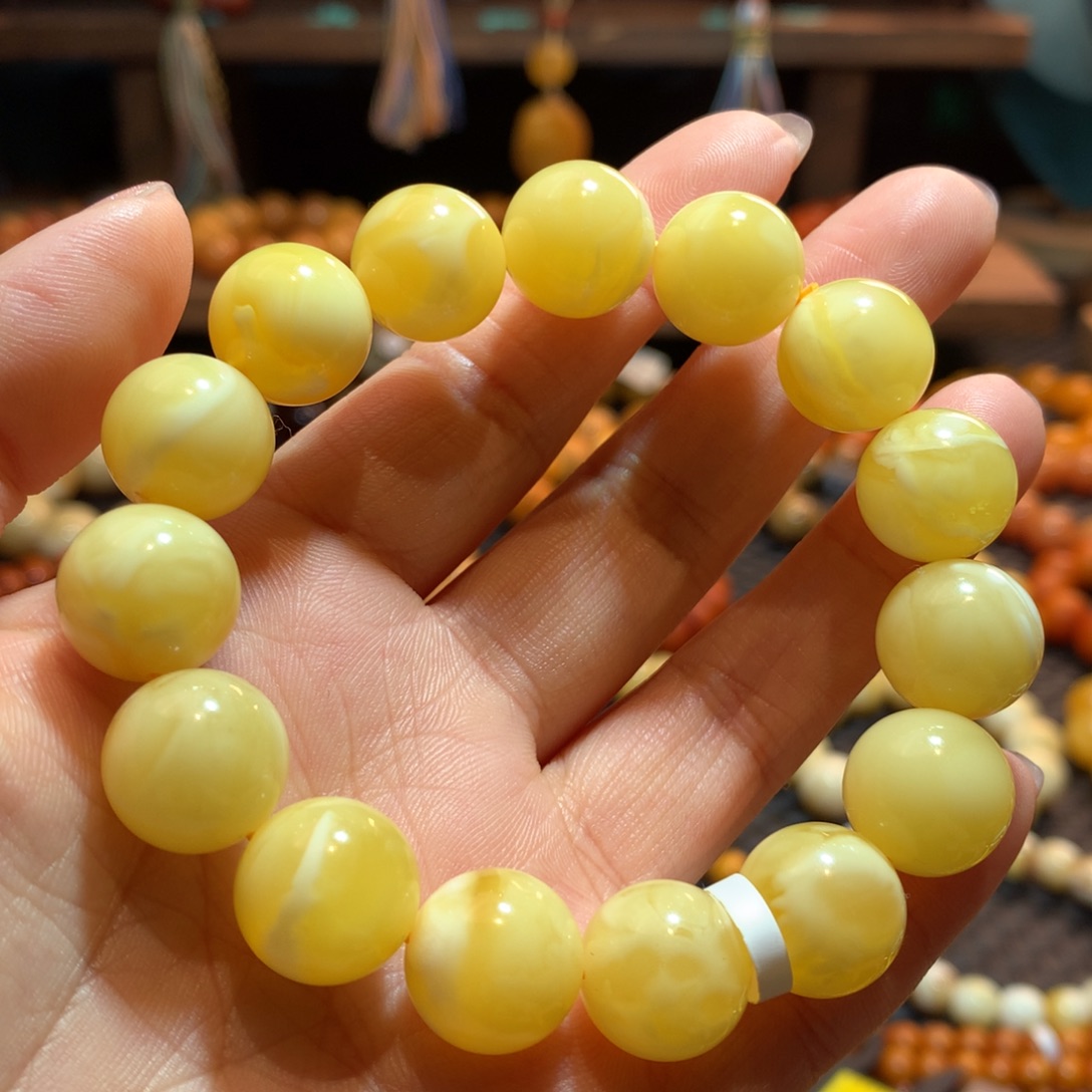 蜜蜡未镶嵌手串蜜蜡手串