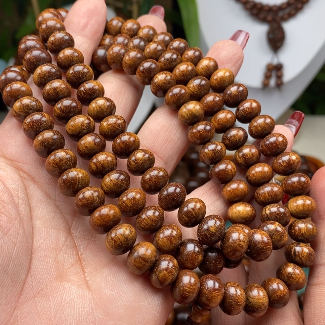 贡木手串/手链贡木8×10黄金算盘珠