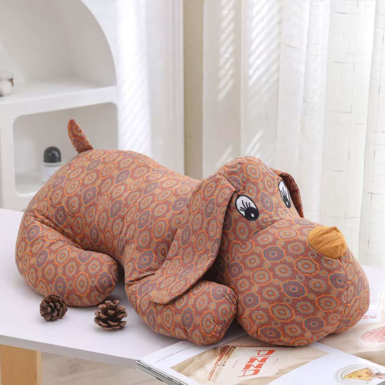 （狗狗）20*70轻奢加厚双层纱柔软抱枕简约花色时尚舒适