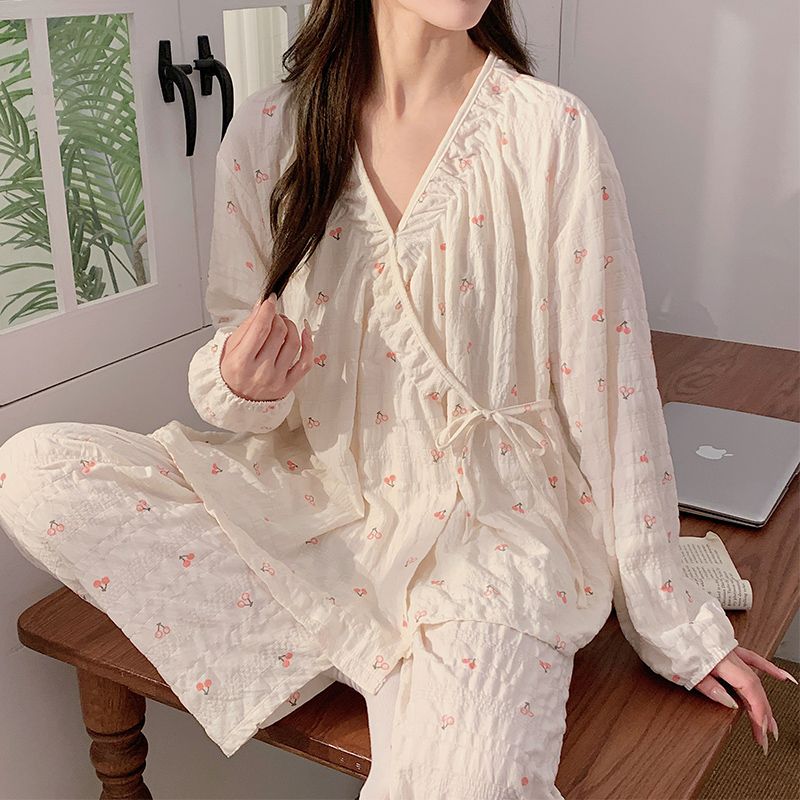 月子服孕妇睡衣女春夏季薄款产后吸汗透气产妇哺乳怀孕期两件套