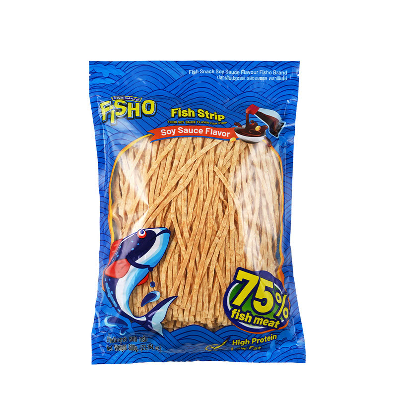 【会员商店】FISHO泰国进口酱油风味鱼丝鱼条鱼丝零食600g