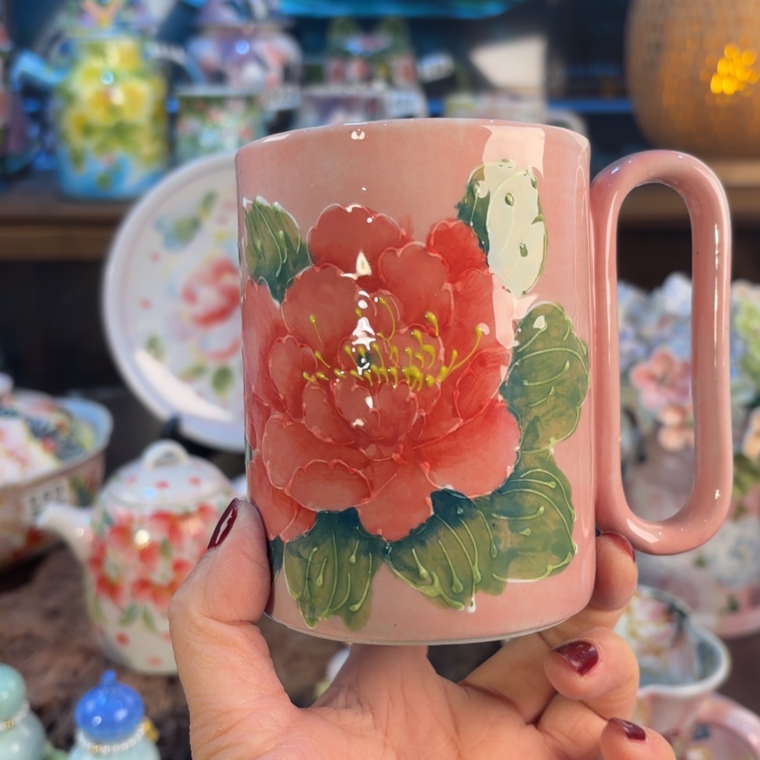 景德镇手绘高温釉下彩陶瓷茶具