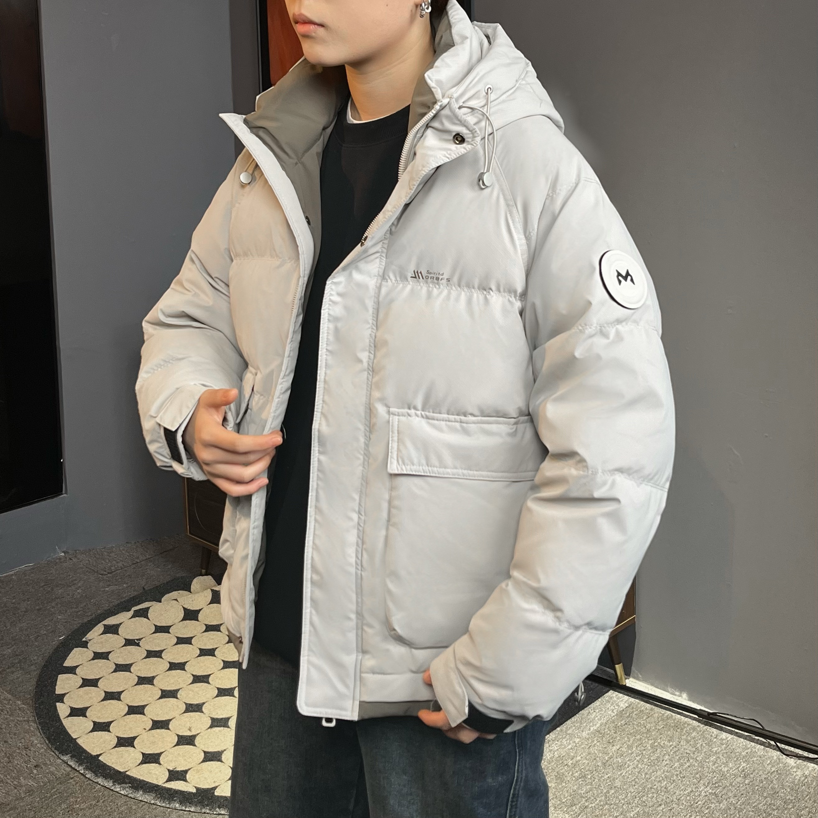 【9988】冬季新款男士加厚外套保暖防寒男装休闲防风连帽百搭上衣