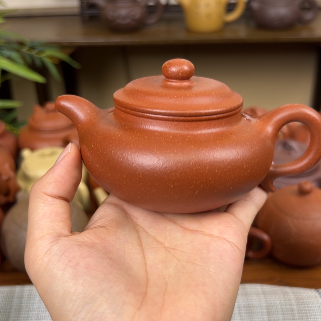 紫砂茶壶紫砂壶仿古壶红降坡200cc
