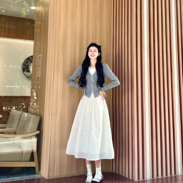 GIRDEAR/哥弟「银河旷野」秋季假两件时尚miu系长袖哥弟女装148035