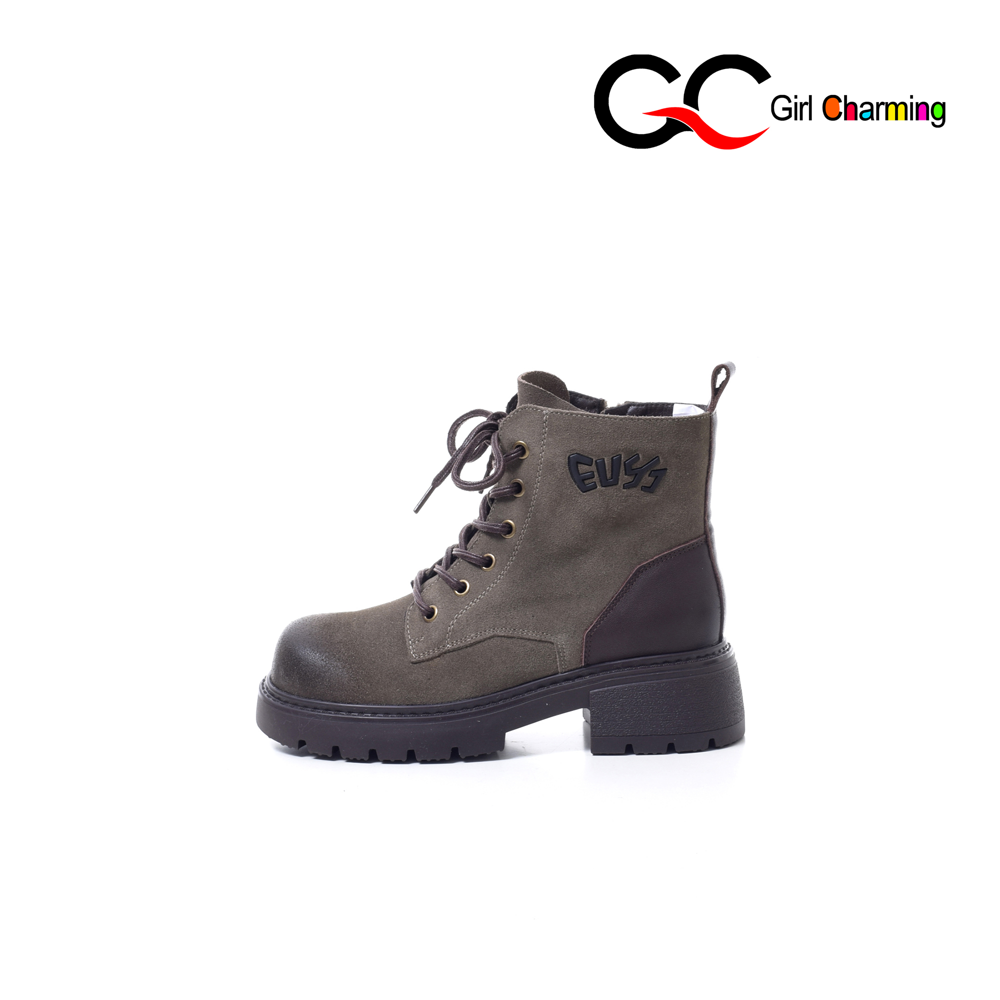 GC【羊毛里】保暖英伦风增高马丁靴9666休闲冬季靴时尚25DD9666K-YM